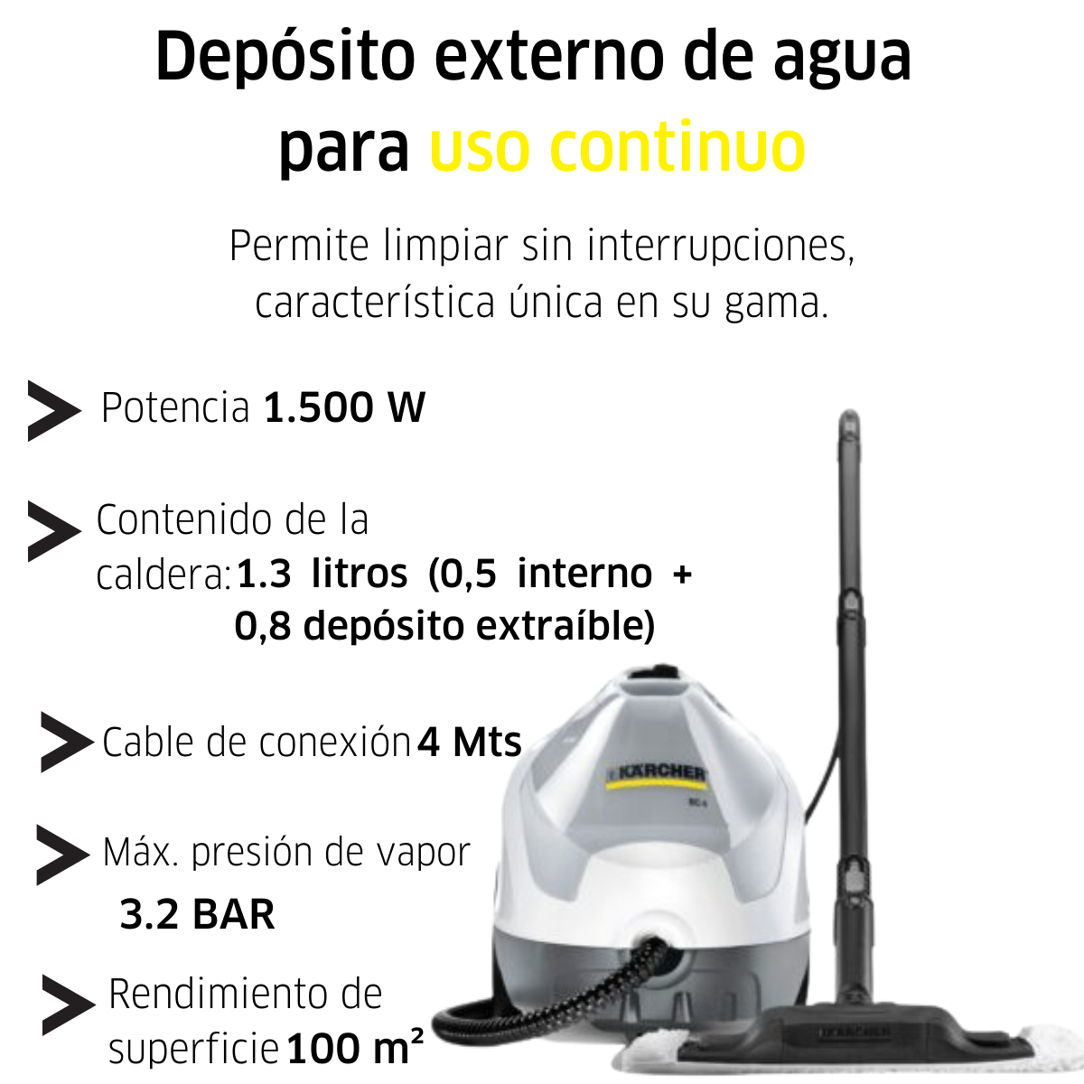 Limpiadora a vapor sin detergentes SC 4 Karcher - Imagen 6