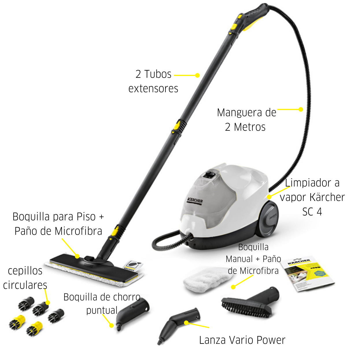 Limpiadora a vapor sin detergentes SC 4 Karcher - Imagen 2
