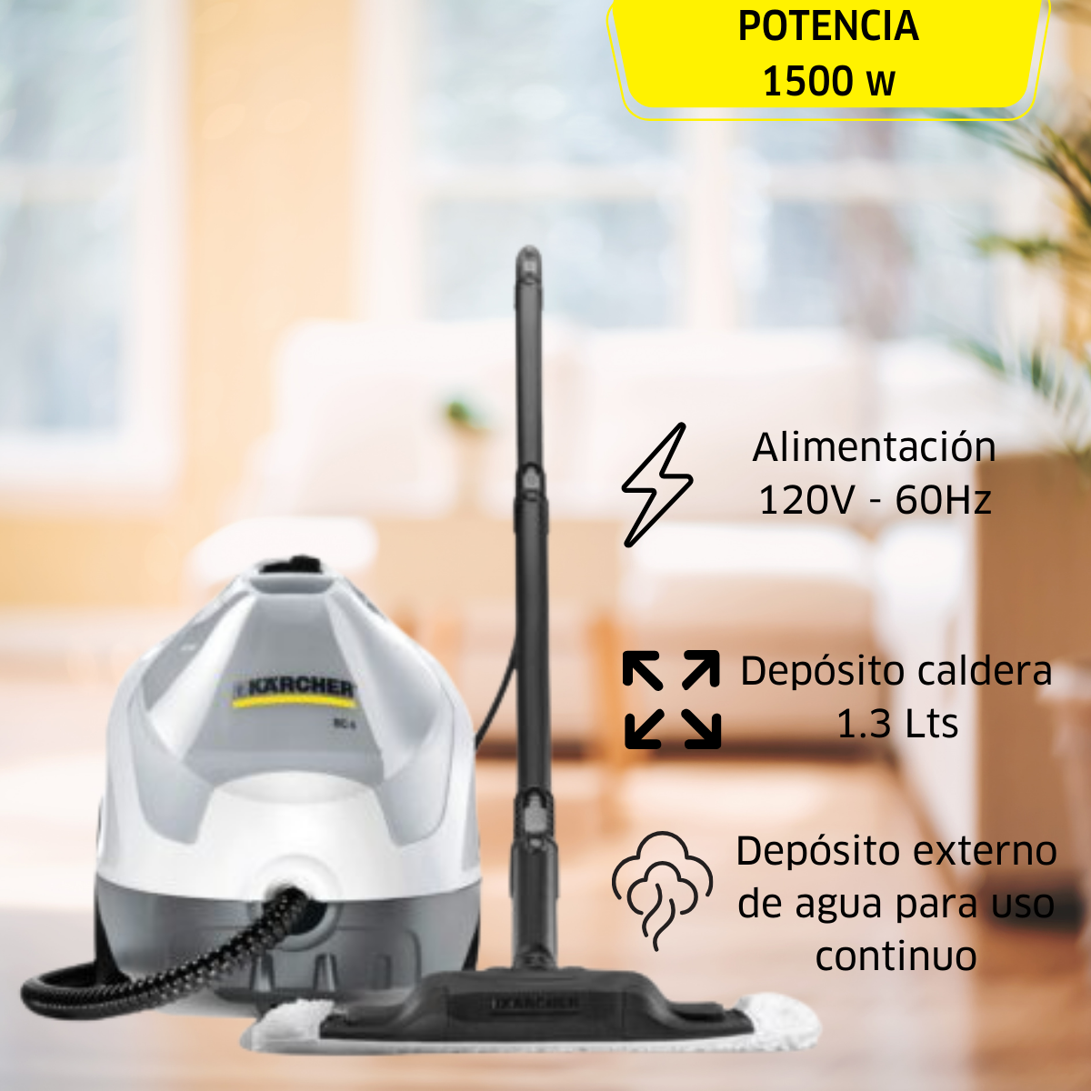Limpiadora a vapor sin detergentes SC 4 Karcher - Imagen 3