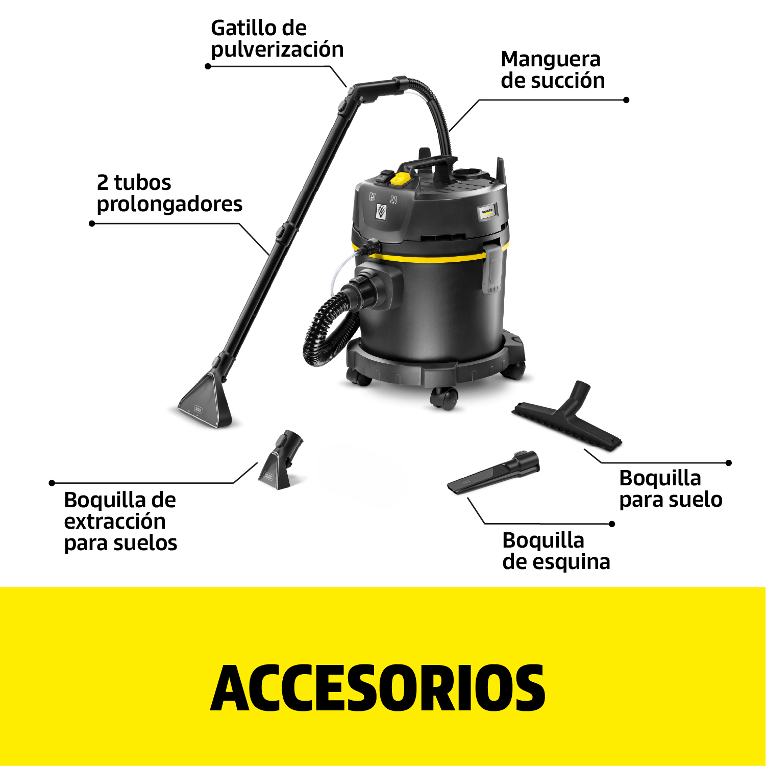 Aspiradora y limpiador de muebles 5 en 1 SE4 Karcher - Imagen 2