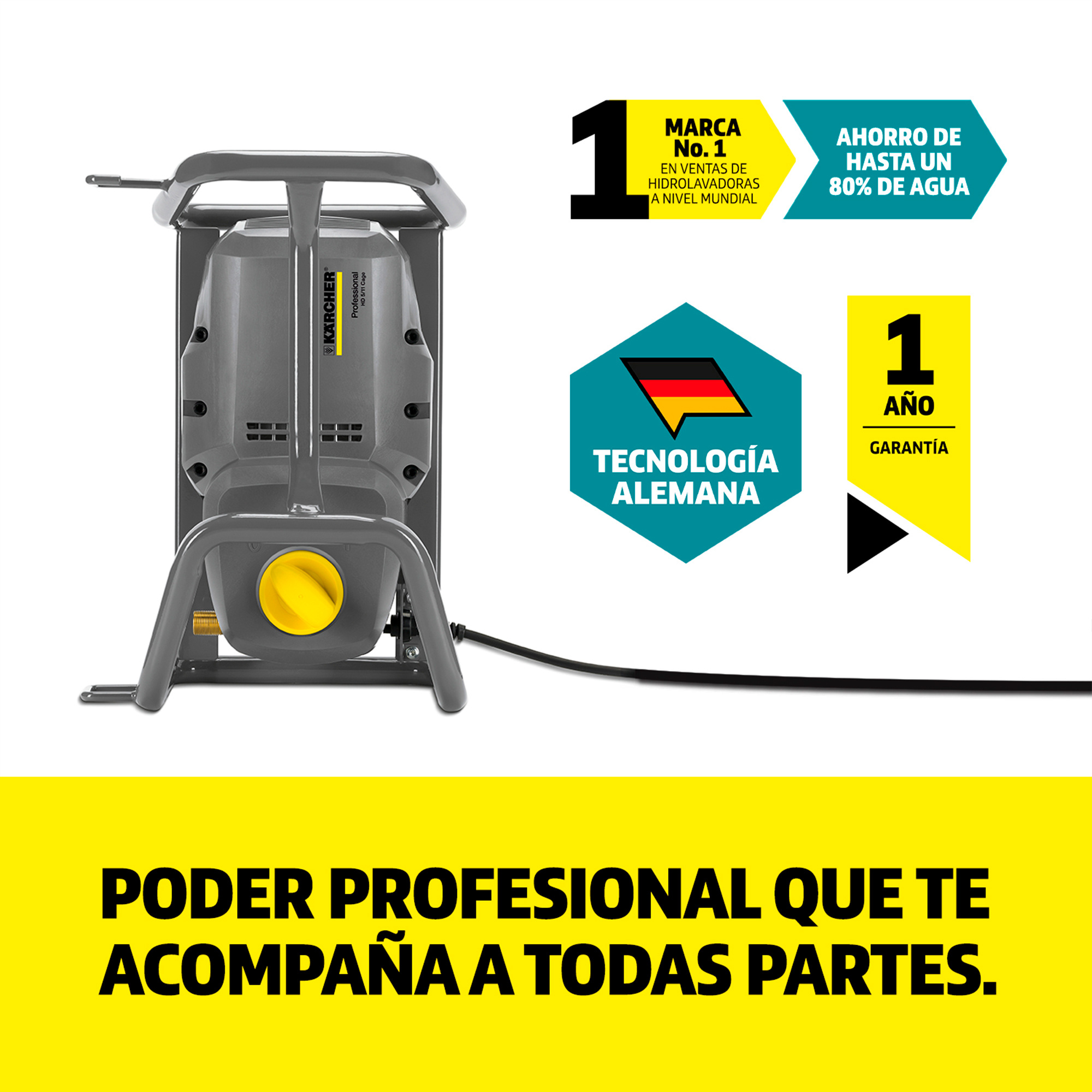 Hidrolavadora profesional industrial 1885 PSI HD 4/9 Cage Karcher - Imagen 2