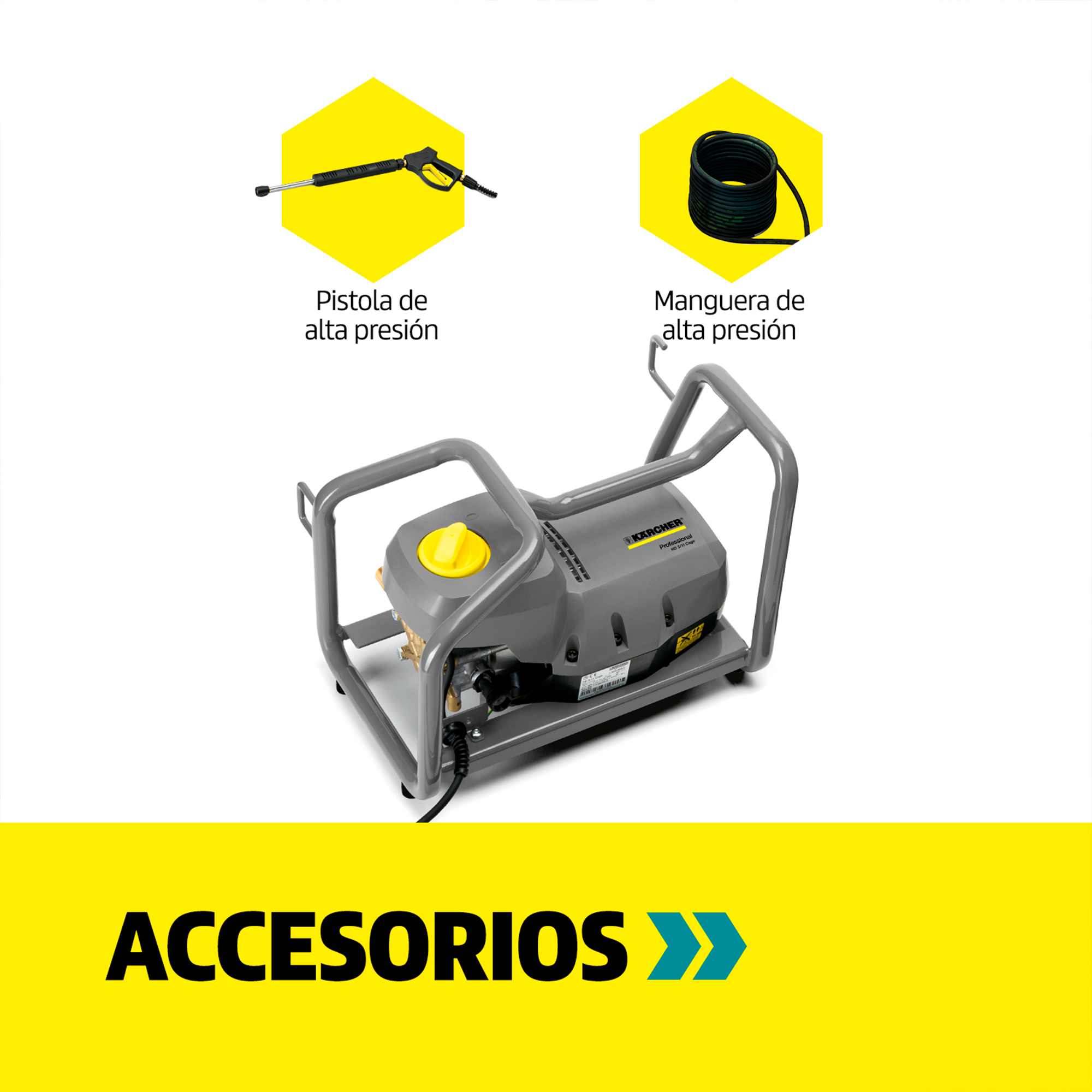 Hidrolavadora profesional industrial 1885 PSI HD 4/9 Cage Karcher - Imagen 3