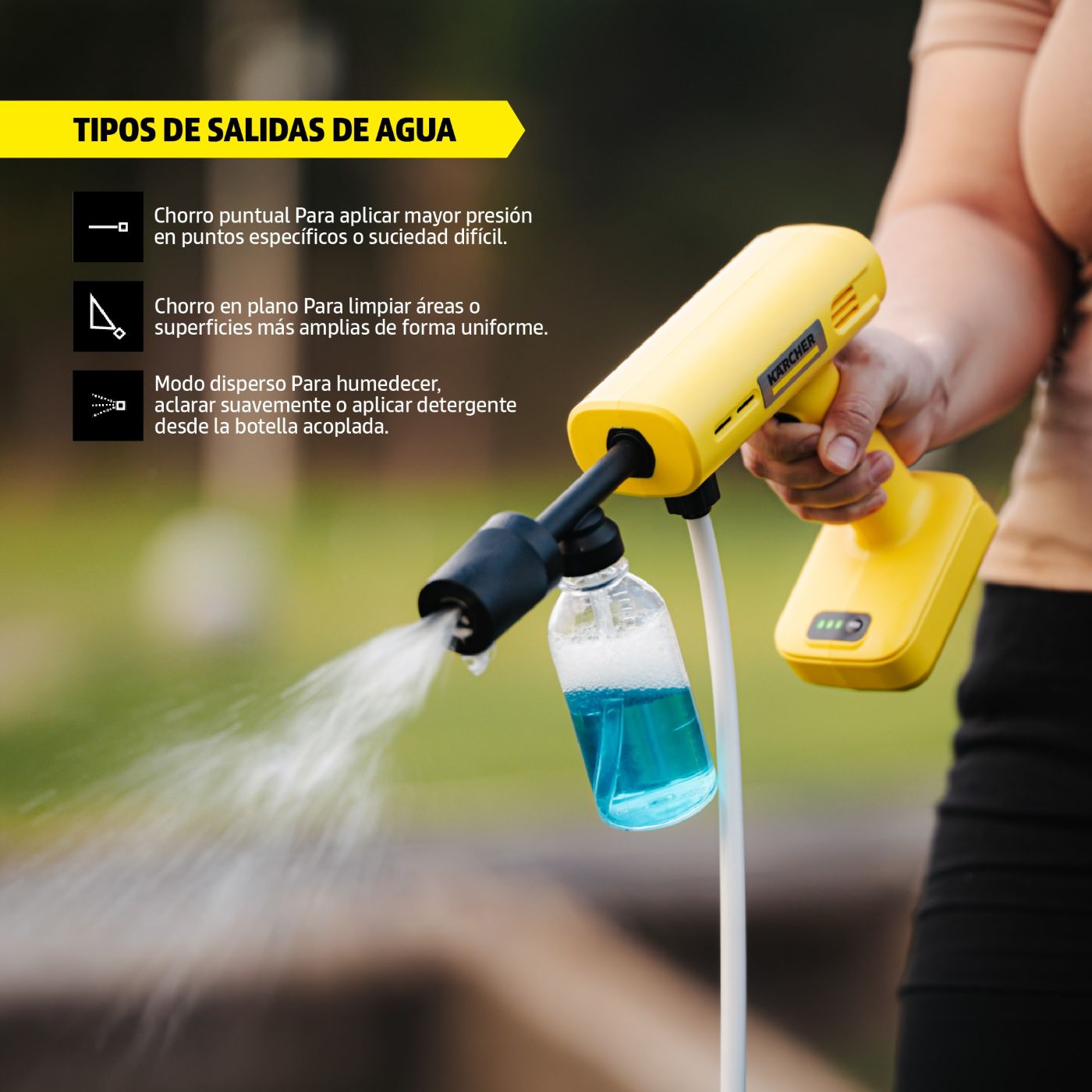 Hidrolavadora KARCHER inalámbrica Go Clean Amarilla - Imagen 4